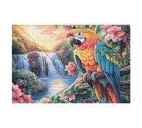 Puzzle De 1000 Pièces pour Adultes Ara Cascade 75x50cm Activité Team Building pour Collègues De Bureau Jeu De Groupe Amusant Améliore La Collaboration