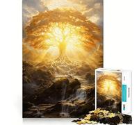 Puzzle de 1000 pièces pour Adultes Arbre de Lumière Éternelle Jeu de logique et d'assemblage précis Jouet Amusant et Gratuit Cadeau d'anniversaire (50x75cm)