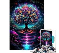 Puzzle de 1000 pièces pour Adultes Arbre de Vie Fantastique Jeu de réflexion Cadeau d'assemblage pour Les Amis et la Famille (Dimensions 38x26cm)