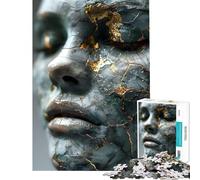 Puzzle de 1000 pièces pour Adultes Art Abstrait du Visage Jeu intellectuel et éducatif pour Toute la Famille Idée Cadeau et Jouet (Dimensions 38x26cm)