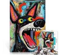 Puzzle de 1000 pièces pour Adultes Art du Chien Fou Jouet éducatif d'apprentissage Chaque pièce est Unique - Jeu Familial Stimulant et Amusant 38x26cm