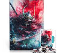 Puzzle de 1000 pièces pour Adultes Art du Guerrier samouraï Jouets de Jeu pour Cadeau Familial Bon Cadeau 52x38cm