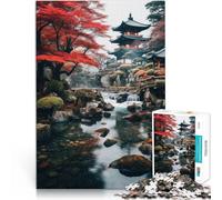 Puzzle de 1000 pièces pour Adultes “ Art du Paysage Japonais” Fait de Papier，pour Les 14 Ans et Plus Jouets éducatifs pour l'apprentissage Cadeau d'anniversaire。Taille：26x38cm/10.24x14.96pouce