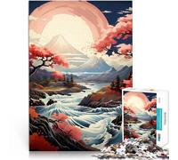 Puzzle de 1000 pièces pour Adultes Art du Paysage Japonais Jouets éducatifs d'apprentissage Cadeau Amusant 75x50cm
