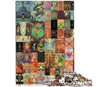 Puzzle de 1000 pièces pour Adultes, Art du Tarot Premium, Jeu éducatif de société 100% recyclé pour Adulte et Enfant, 26x38cm