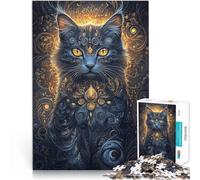Puzzle de 1000 pièces pour Adultes Art ESTHÉTIQUE du Chat Entraînez Votre Cerveau et Vos Mains Idées Cadeaux 38x26cm