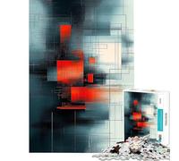 Puzzle de 1000 pièces pour Adultes Art géométrique Abstrait Jeu de réflexion Course de Vitesse Cadeau d'anniversaire Unique (Taille 38x52cm)
