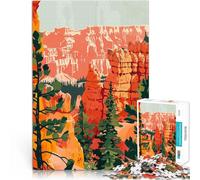Puzzle de 1000 pièces pour Adultes Art Naturel de Bryce Canyon Entraînez Votre Cerveau et Vos Mains décoration Murale 75x50cm