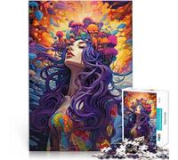 Puzzle de 1000 pièces pour Adultes Art psychédélique Réduction du Stress intéressante Renforcer l'amour Entre Les Couples 75x50cm
