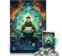 Puzzle de 1000 pièces pour Adultes Art sur Internet Fait de Papier，pour Les 14 Ans et Plus Jeu Pratique Cadeaux d'anniversaire et Cadeaux Uniques。Taille：26x38cm/10.24x14.96pouce