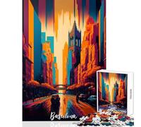 Puzzle de 1000 pièces pour Adultes Artisan Barcelone Décoration intérieure Jouet Cadeau d'anniversaire Jeu Impossible Chaque pièce est Unique Dimensions 38x26cm