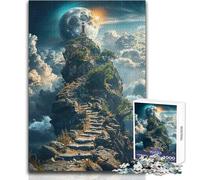 Puzzle de 1000 pièces pour Adultes « Ascension vers la Lune » Jeu éducatif d'assemblage, (Dimensions 38x26cm)