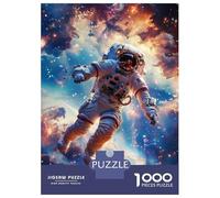 Puzzle De 1000 Pièces pour Adultes Astronaut in Nebula Puzzles pour Adultes Vacances À La Maison Tue-t-il Le Temps Chaque Pièce Est Unique - Un pour Les Joueurs 38x26cm/1000pcs