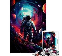 Puzzle de 1000 pièces pour Adultes Astronaute Abstrait Marchant Jeu Impossible Jeu éducatif défi Jouet Amusant Cadeau pour améliorer la mémoire (Dimensions 50x75cm)