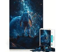 Puzzle de 1000 pièces pour Adultes Astronaute contemplant la Terre Découpe de qualité supérieure Jeu Intelligent Activité ludique et apaisante Cadeau d'anniversaire Jeu Artistique (50x75cm)