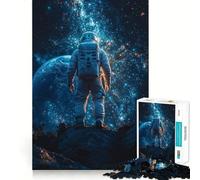 Puzzle de 1000 pièces pour Adultes Astronaute contemplant la Terre Jeu aux Bords Nets Stimulation Cognitive Jeu de Relaxation Cadeau Festif et Amusant (38x26cm)