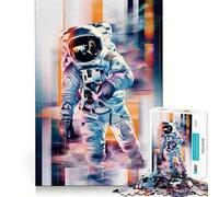 Puzzle de 1000 pièces pour Adultes Astronaute dans l'espace Abstrait Jeu aux Bords Nets Stimulation Cognitive Jeu de Relaxation Cadeau Festif et Amusant (38x26cm)