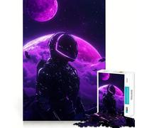 Puzzle de 1000 pièces pour Adultes Astronaute dans Une nébuleuse Violette Jeu de réflexion et de détente Cadeau d'anniversaire idéal (38x52cm)