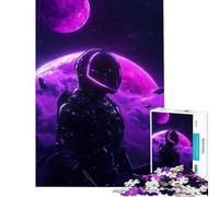 Puzzle de 1000 pièces pour Adultes Astronaute dans Une nébuleuse Violette Jeu Pratique et éducatif Cadeau d'anniversaire (Dimensions 38x52cm)