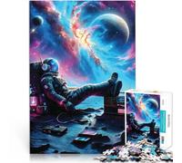 Puzzle de 1000 pièces pour Adultes Astronaute de l'univers Galactique Casse-tête Chaque pièce est Unique - Jeu Familial Stimulant et Amusant 75x50cm