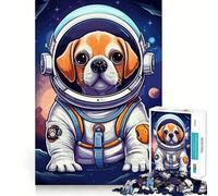 Puzzle de 1000 pièces pour Adultes Astronaute,Espace,Chien Corgi Découpe de qualité supérieure Jeu Intelligent,activité ludique et apaisante,idéal pour Un Anniversaire ou Une activité Artistique
