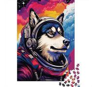 Puzzle de 1000 pièces pour Adultes - Astronaute Husky - Jeu de société Familial pour Un ami - 38 x 26 cm / 1000 pièces