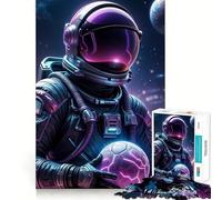 Puzzle de 1000 pièces pour Adultes Astronaute,Joueur de Football Décoration soignée Jeu Amusant et divertissant pour Un Anniversaire ou Un Loisir (38x26cm)