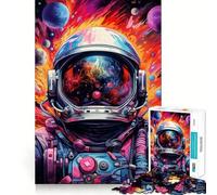 Puzzle de 1000 pièces pour Adultes Astronaute l'espace est Sauvage Décoration soignée Jeu Amusant et divertissant Temps Libre Cadeau d'anniversaire ou Loisir (38x52cm)