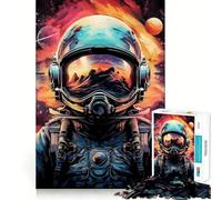 Puzzle de 1000 pièces pour Adultes Astronaute l'espace est Sauvage Jeu aux Bords Nets Stimulation Cognitive Jeu de Relaxation Cadeau Festif et Amusant (50x75cm)