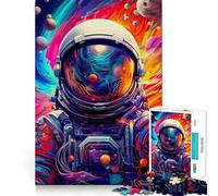 Puzzle de 1000 pièces pour Adultes Astronaute l'espace est Sauvage Jeu d'articulation serrée Jeu de Concentration Cadeau Facile et Amusant Décoration de Noël (38x26cm)