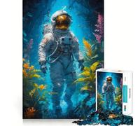 Puzzle de 1000 pièces pour Adultes Astronaute Lieu Magique Assemblage Parfait Défi Artistique et cérébral Jeu de détente et de Divertissement Cadeau d'anniversaire pour l'esprit (38x26cm)