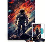 Puzzle de 1000 pièces pour Adultes Astronaute Marchant sur Un astéroïde Découpe précise Jeu de réflexion Artistique Loisirs créatifs Cadeau d'anniversaire Amusant (50x75cm)
