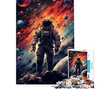 Puzzle de 1000 pièces pour Adultes Astronaute Marchant sur Un astéroïde Idéal pour Un Anniversaire Noël décoration intérieure Jeux relaxants à partir de 14 Ans (38x26cm)