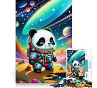 Puzzle de 1000 pièces pour Adultes Astronaute,Panda,Paysage Spatial Jeu d'assemblage précis Jeu de Concentration Cadeau Amusant et Facile à réaliser Décoration de Noël (38x52cm)