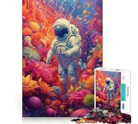 Puzzle de 1000 pièces pour Adultes Astronaute Perdu Jeu de réflexion Amusant et Complexe pour se détendre et s'amuser Cadeau d'anniversaire (38x26cm)