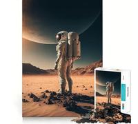 Puzzle de 1000 pièces pour Adultes Astronaute sur Une Nouvelle planète Décoration soignée Jeu Amusant et Stimulant Temps Libre Cadeau d'anniversaire ou Loisir (38x52cm)