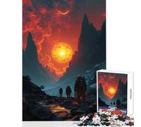 Puzzle de 1000 pièces pour Adultes Astronaute sur Une Nouvelle planète Jeu Anti-Stress idée Cadeau éducatif et Relaxant Dimensions 50x75cm