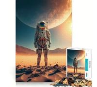 Puzzle de 1000 pièces pour Adultes Astronaute sur Une Nouvelle planète Jeu de réflexion et de détente pour Un Anniversaire (50x75cm)