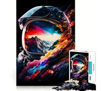 Puzzle de 1000 pièces pour Adultes Astronaute Visage coloré Découpe soignée Jeu Amusant et Relaxant pour Un Anniversaire ou Un Loisir (38x52cm)