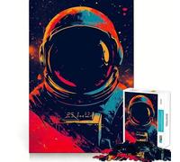 Puzzle de 1000 pièces pour Adultes Astronautes Ascension Lunaire Jeu aux Bords Nets Stimulation Cognitive Jeu de Relaxation Cadeau Festif et Amusant (38x26cm)
