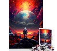 Puzzle de 1000 pièces pour Adultes Astronautes veulent rentrer chez eux Décoration Murale pour Les Jeux Jeu Impossible Interaction Parent-Enfant Dimensions 50x75cm