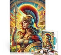Puzzle de 1000 pièces pour Adultes Athéna, déesse Grecque Fait de Bois，pour Les 14 Ans et Plus Jouets de décoration pour la Maison Car C'est Un pour Toute la Famille。Taille：50x75cm