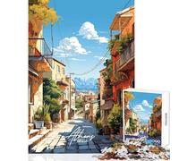 Puzzle de 1000 pièces pour Adultes Athènes Grèce Jeu de réflexion Difficile décoration Murale renforce Les Liens d'amour Entre Les Couples (38x26cm)