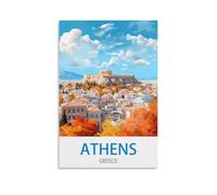 Puzzle de 1000 pièces pour Adultes, Athènes, Grèce. Puzzle de 1000 pièces pour Adolescents et Enfants. Jeu de Puzzle divertissant et Stimulant. 52 x 38 cm.