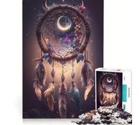 Puzzle de 1000 pièces pour Adultes, Attrape-rêves dansants, décoration Murale, activités Amusantes à la Maison, Cadeaux Uniques pour Anniversaire et Noël 38x52cm