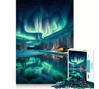 Puzzle de 1000 pièces pour Adultes Aurora Retreat Fine Edge Craft Thinking Fun Game Relax Game Play Birthday Hobby Gift (50x75cm)