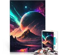 Puzzle de 1000 pièces pour Adultes Aurore Cosmique Jouets Jeux éducatifs Soulagement du Stress Une œuvre d'art 38x26cm