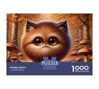 Puzzle De 1000 Pièces pour Adultes Autumn Forest Cat Puzzle Casse-tête Jeu De Rapidité Activités Amusantes À La Maison 70x50cm/1000pcs