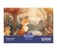 Puzzle De 1000 Pièces pour Adultes Autumn Fox Forest Scene Puzzle, Jouet, Décoration Murale, Difficile Et Stimulant 38x26cm/1000pcs