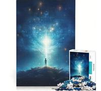 Puzzle de 1000 pièces pour Adultes Aux confins de l'espace Jouet Anti-Stress décoration Parfaite avec Poster et fiche de Questions-réponses Assortis 38x52cm
